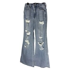 Hollister Ultra High Rise Wide Leg Distressed Jeans Size 23" X 29"